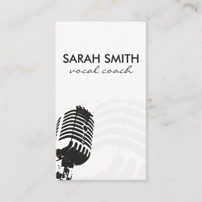 Microphone Business Card (Front)