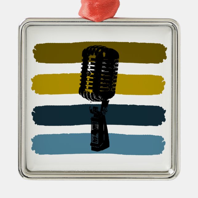 Microphone Christmas Ornament (Front)