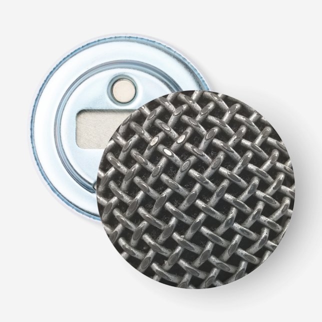 Microphone Close Up Bottle Opener (Front)