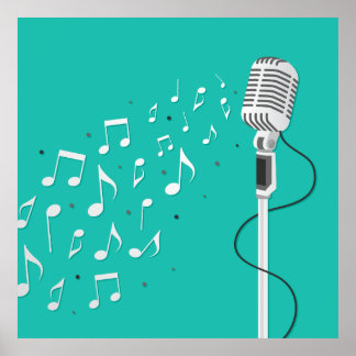 Microphone Cool Illustration Poster