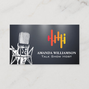 Microphone   Digital Audio Logo Business Card