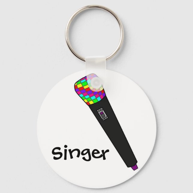 microphone disco key ring (Front)