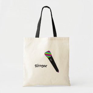 microphone disco tote bag