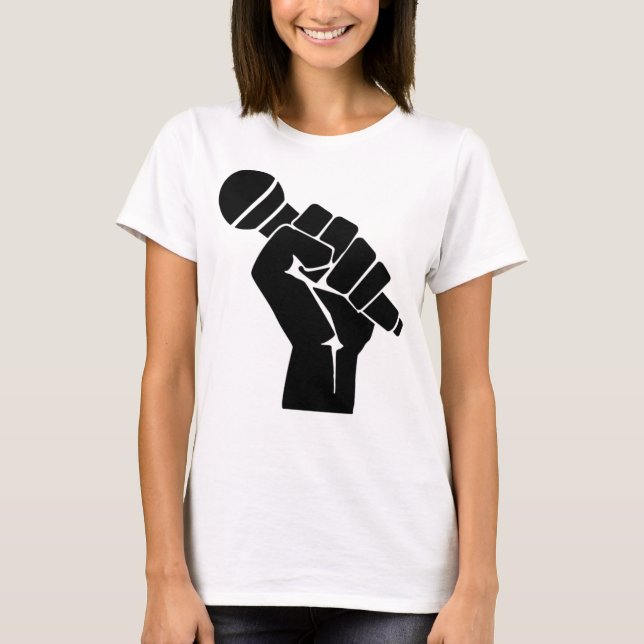 Microphone Drawing mic T-Shirt (Front)