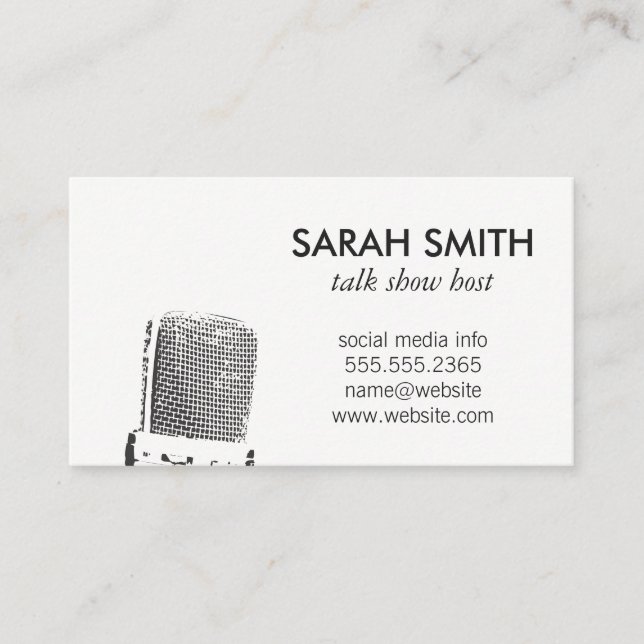 Microphone / Entertainment Business Card (Front)