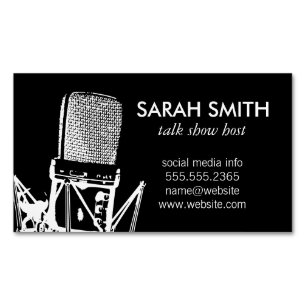 Microphone / Entertainment Magnetic Business Card