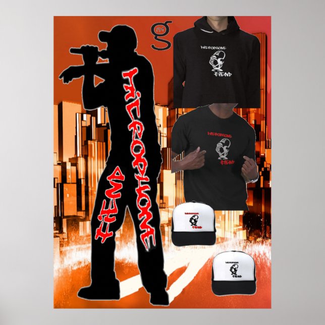 Microphone Fiend Hip Hop Poster (Front)
