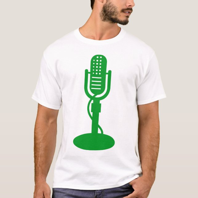 Microphone - Grass Green T-Shirt (Front)