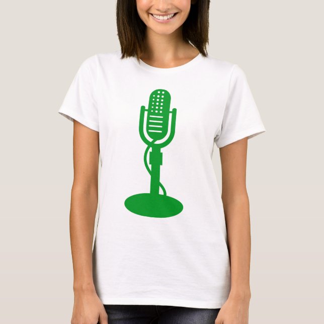 Microphone - Grass Green T-Shirt (Front)