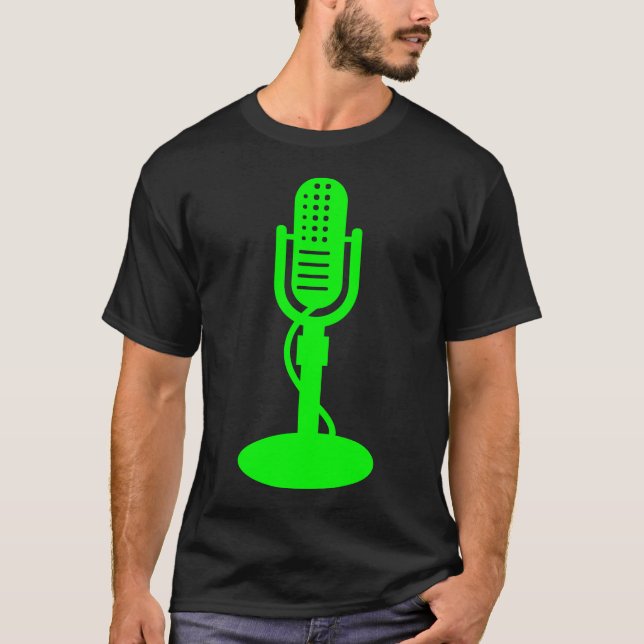 Microphone - Green T-Shirt (Front)
