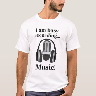 Microphone Headphone Recording Music T-Shirt