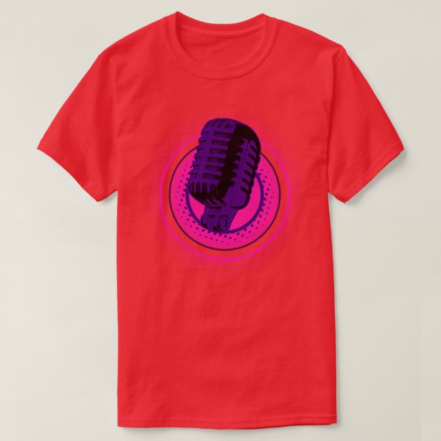 Microphone Hiphop V8 T-Shirt (Design Front)