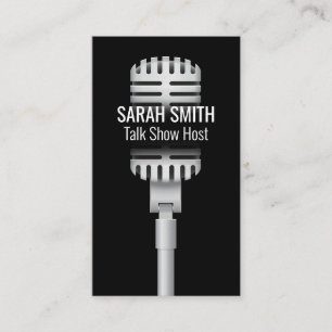 Microphone Icon   Digital Sound Wave Business Card