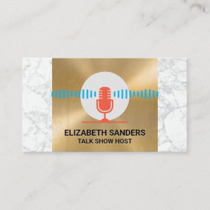 Microphone Icons   Radio Talk and Marble Business Card