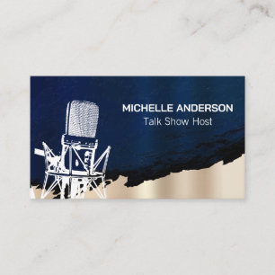 Microphone Image   Podcast Business Card