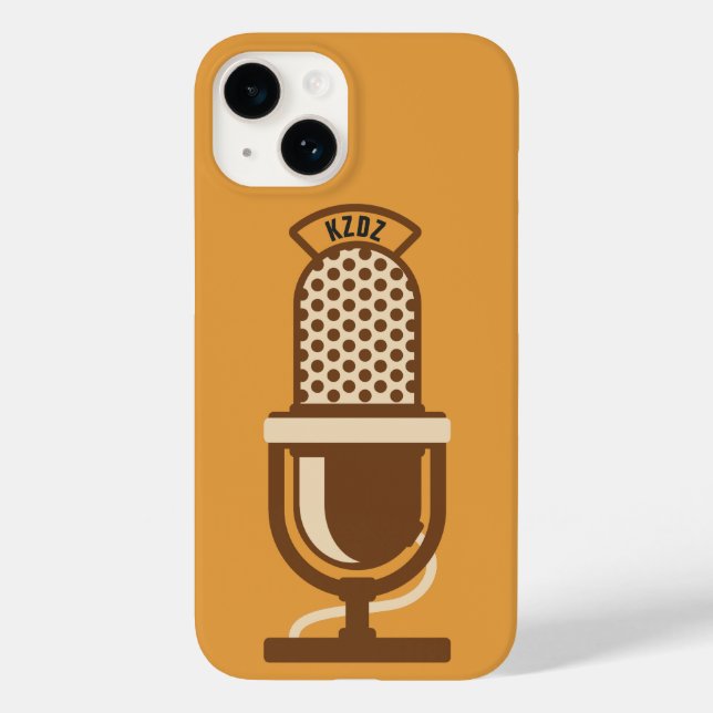 Microphone Logo Radio Station Name Case-Mate iPhone Case (Back)