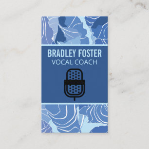Microphone Logo   Singer Business Card
