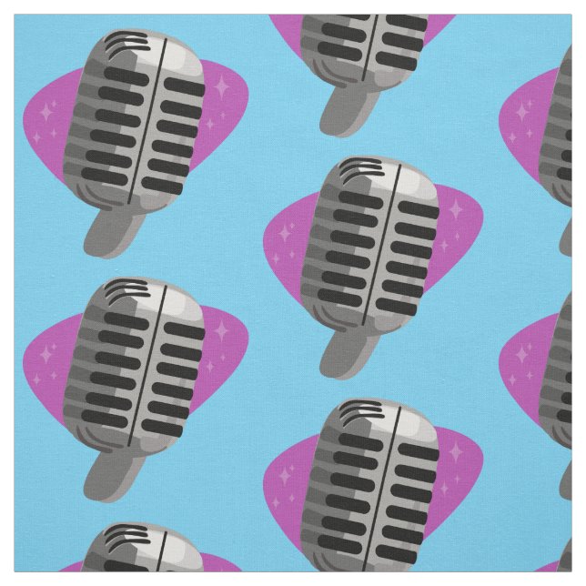Microphone Madness Fabric (Swatch)