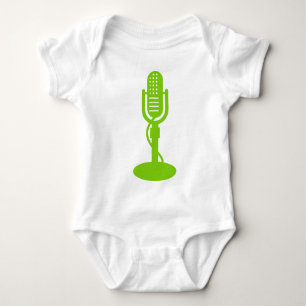 Microphone - Martian Green Baby Bodysuit
