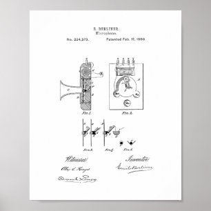 Microphone Patent Poster
