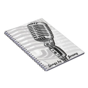 Microphone Personalised Lyric Book