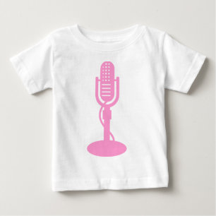 Microphone - Pink Baby T-Shirt