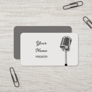 Microphone Podcast Radio Business Card