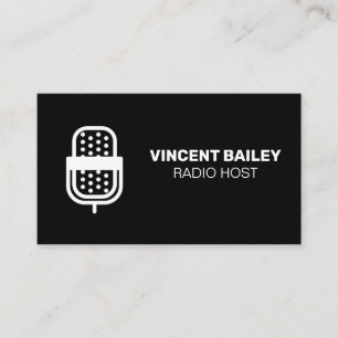 Microphone   Radio Host   Podcast  Business Card