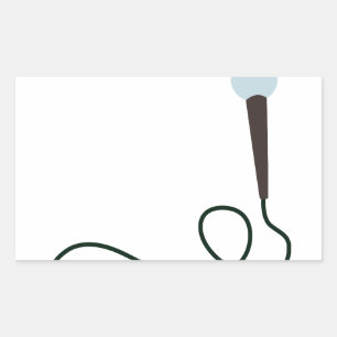 Microphone Rectangular Sticker
