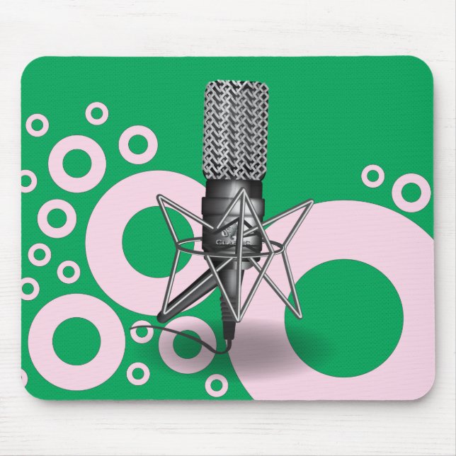 Microphone round mouse mat (Front)