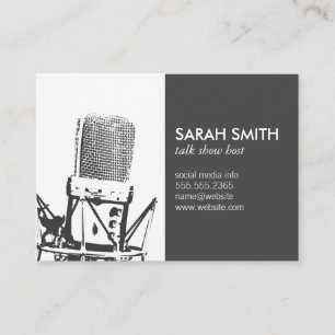 Microphone Singer Business Card