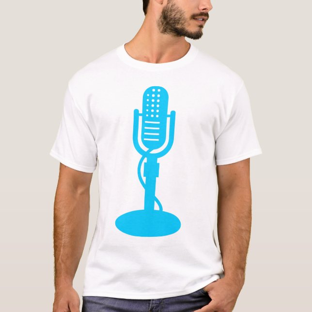 Microphone - Sky Blue T-Shirt (Front)