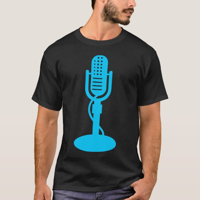 Microphone - Sky Blue T-Shirt (Front)
