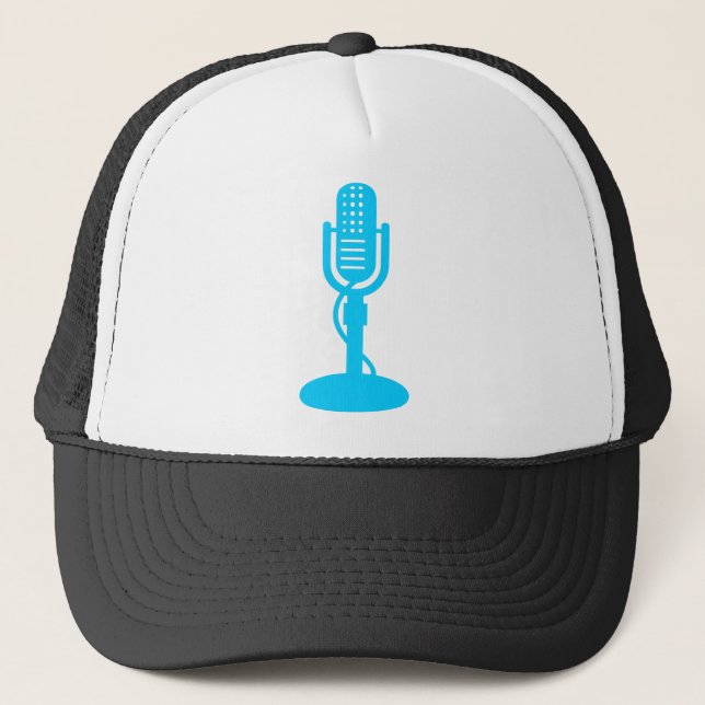 Microphone - Sky Blue Trucker Hat (Front)