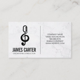 Microphone Sound Note Logo Business Card