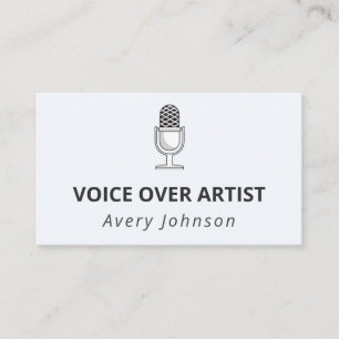 Microphone Sound Recorder Device Classic Elegant Business Card