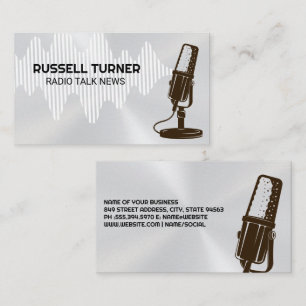 Microphone   Sound Wave Business Card