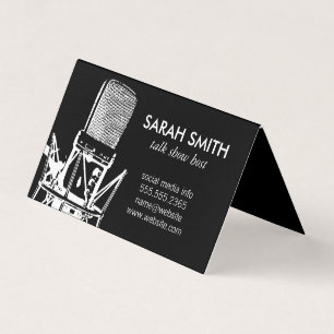 Microphone   Vlogger   Podcast Business Card