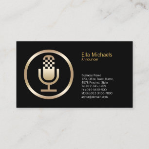 MicrophoneIcon Professional Announcer BusinessCard Business Card