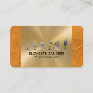 Microphones Podcast Business Card