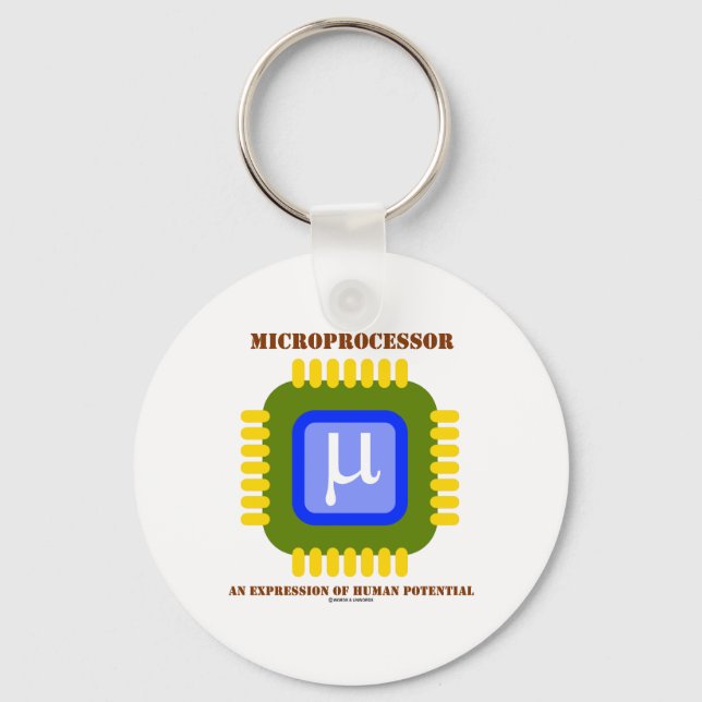 Microprocessor An Expression Of Human Potential Key Ring (Front)