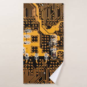 Microschema texture illustrationchip,micro,backgro bath towel