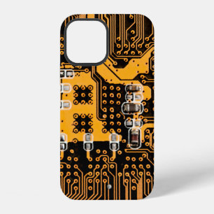 Microschema texture illustrationchip,micro,backgro iPhone 12 case