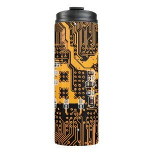 Microschema texture illustrationchip,micro,backgro thermal tumbler
