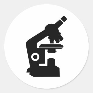 Microscope Classic Round Sticker