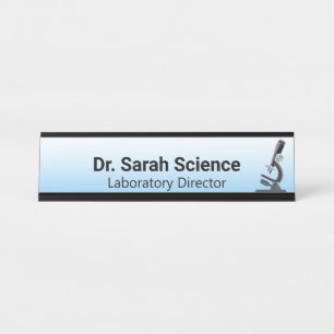 Microscope Desk Name Plate