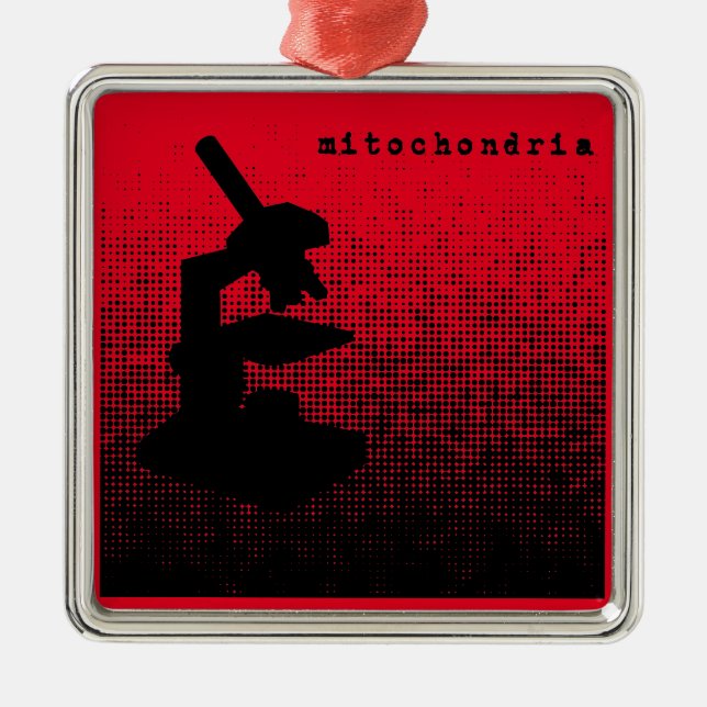 Microscope Dot Pattern Metal Tree Decoration (Front)