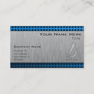 Microscope; Metal-look Business Card