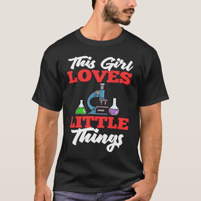Microscope Microbiology Laboratory Biology Science T-Shirt (Front)