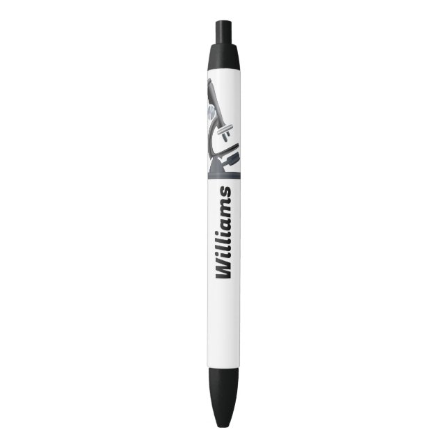 Microscope With Your Name Black Ink Pen (Front Vertical)